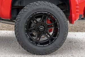 GMC Sierra 1500 Wheel - Rough Country - 92 Series, Machined One-Piece, 6 Double-Spoke, Milled Accents - Gloss Black - '07-'18